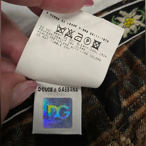 Dolce & Gabbana Plaid Skirt SZ 44 ITÀLY NEW